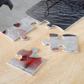 Afrikaanse grijze liefdesbrieven legpuzzel (Zijkant)