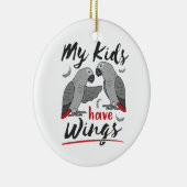 Afrikaanse grijze mam pa Mijn Kinderen hebben wing Keramisch Ornament (Rechts)