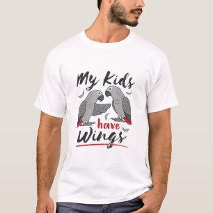 Afrikaanse grijze mam pa Mijn Kinderen hebben wing T-shirt