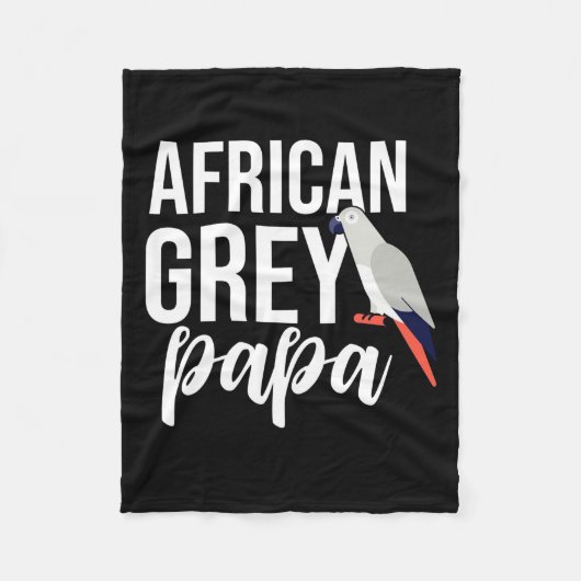 Afrikaanse grijze papa fleece deken (Voorkant)
