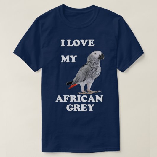 Afrikaanse grijze papegaai 26 t-shirt (Design voorkant)