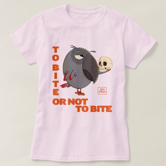 Afrikaanse Grijze papegaai Amleto T-shirt (Design voorkant)