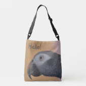 Afrikaanse grijze papegaai crossbody tas (Achterkant)