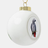 Afrikaanse grijze papegaai keramische bal ornament (Links)