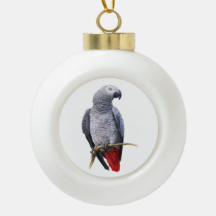 Afrikaanse grijze papegaai keramische bal ornament