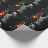 Afrikaanse grijze papegaai kerst cadeaupapier (Hoek)