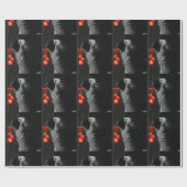 Afrikaanse grijze papegaai kerst cadeaupapier (Vlak)