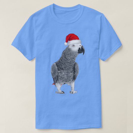 Afrikaanse grijze papegaai kerst t-shirt (Design voorkant)