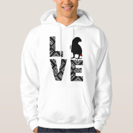 Afrikaanse grijze papegaai liefde hoodie
