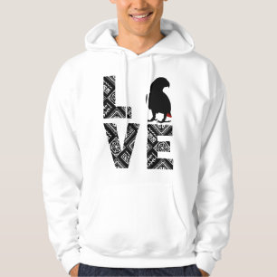 Afrikaanse grijze papegaai liefde hoodie