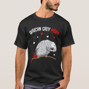 Afrikaanse Grijze Papegaai Mam Liefde Grappige Vro T-shirt