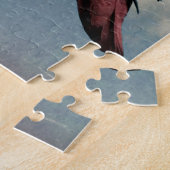 Afrikaanse grijze papegaai met hemelpuzzel legpuzzel (Zijkant)