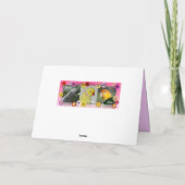 Afrikaanse Grijze Papegaai met Orchideeën Kaart (Achterkant)