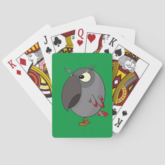 Afrikaanse Grijze Papegaai Pokerkaarten (Achterkant)