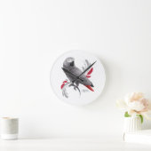 Afrikaanse grijze papegaai ronde klok (Huis)