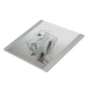 Afrikaanse grijze papegaai tegeltje (Zijkant)