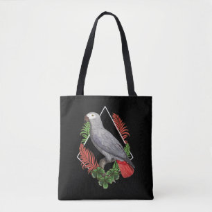 Afrikaanse grijze papegaai tote bag