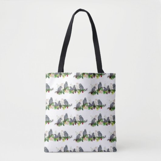 Afrikaanse grijze papegaai tote bag (Voorkant)