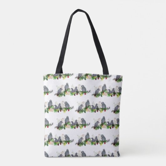 Afrikaanse grijze papegaai tote bag (Achterkant)