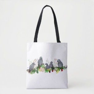 Afrikaanse grijze papegaai tote bag