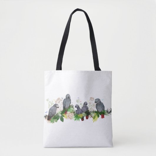 Afrikaanse grijze papegaai tote bag (Voorkant)