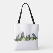 Afrikaanse grijze papegaai tote bag (Achterkant)