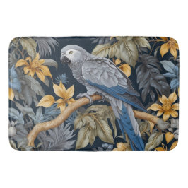 Afrikaanse grijze papegaai tropische bladeren badmat
