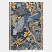 Afrikaanse grijze papegaai tropische bladeren deken (Voorkant Verticaal)