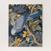 Afrikaanse grijze papegaai tropische bladeren legpuzzel (Verticaal)