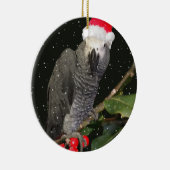 Afrikaanse grijze papegaai vakantieseizoen keramisch ornament (Rechts)