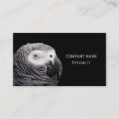 Afrikaanse grijze papegaai visitekaartje (Voorkant)