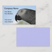 Afrikaanse grijze papegaai visitekaartje (Voorkant / Achterkant)