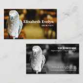 Afrikaanse grijze papegaai visitekaartje (Voorkant / Achterkant)