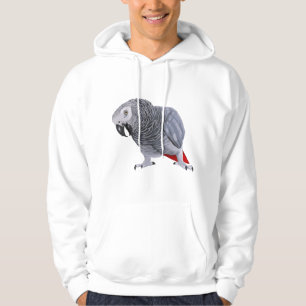 Afrikaanse Grijze Papegaai Vogel Hoodie