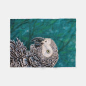 Afrikaanse grijze papegaai - vogelgrieppandje fleece deken (Voorkant (Horizontaal))