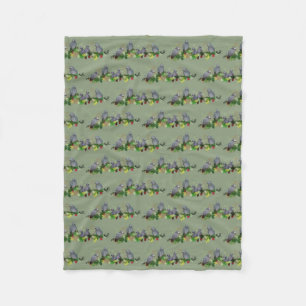 Afrikaanse grijze papegaaipartij (groen) fleece deken