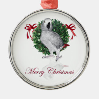 Afrikaanse Grijze Parrot Holiday Gifts Metalen Ornament