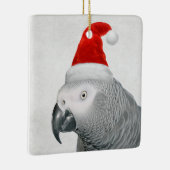 Afrikaanse Grijze Parrot Kerstversiering Keramisch Ornament (Rechts)
