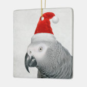 Afrikaanse Grijze Parrot Kerstversiering Keramisch Ornament (Links)