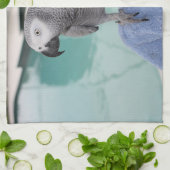 Afrikaanse grijze pool theedoek (Gevouwen)