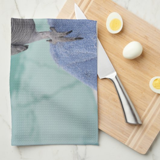 Afrikaanse grijze pool theedoek (Quarter Fold)