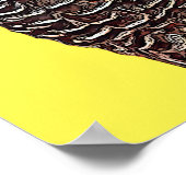 Afrikaanse Grijze Pop Art Poster (geel) (Hoek)