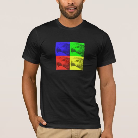 Afrikaanse grijze Pop maakt Dark T-Shirt (Voorkant)