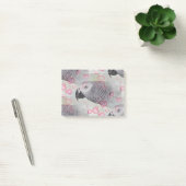 Afrikaanse grijze Puffy Hearts Post-it® Notes (Kantoor)