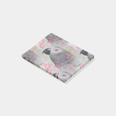 Afrikaanse grijze Puffy Hearts Post-it® Notes (Schuin)