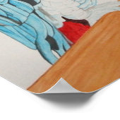 Afrikaanse grijze schilderijen poster (Hoek)