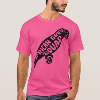 Afrikaanse grijze vierkant exotische dierenparrots t-shirt
