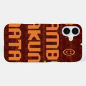 Afrikaanse Groet: Jambo Hakuna Matata Houten Ontwe iPhone Hoesje (Achterkant horizontaal)
