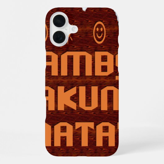 Afrikaanse Groet: Jambo Hakuna Matata Houten Ontwe iPhone Hoesje (Achterkant)