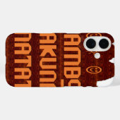 Afrikaanse Groet: Jambo Hakuna Matata Wood Design Case-Mate iPhone Case (Achterkant (horizontaal))